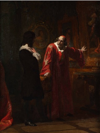 Cardinal Mazarin Taking Leave of His Pictures, 1661 (Edward Harrison May) (1824-1887) Munson, Utica, 70.60